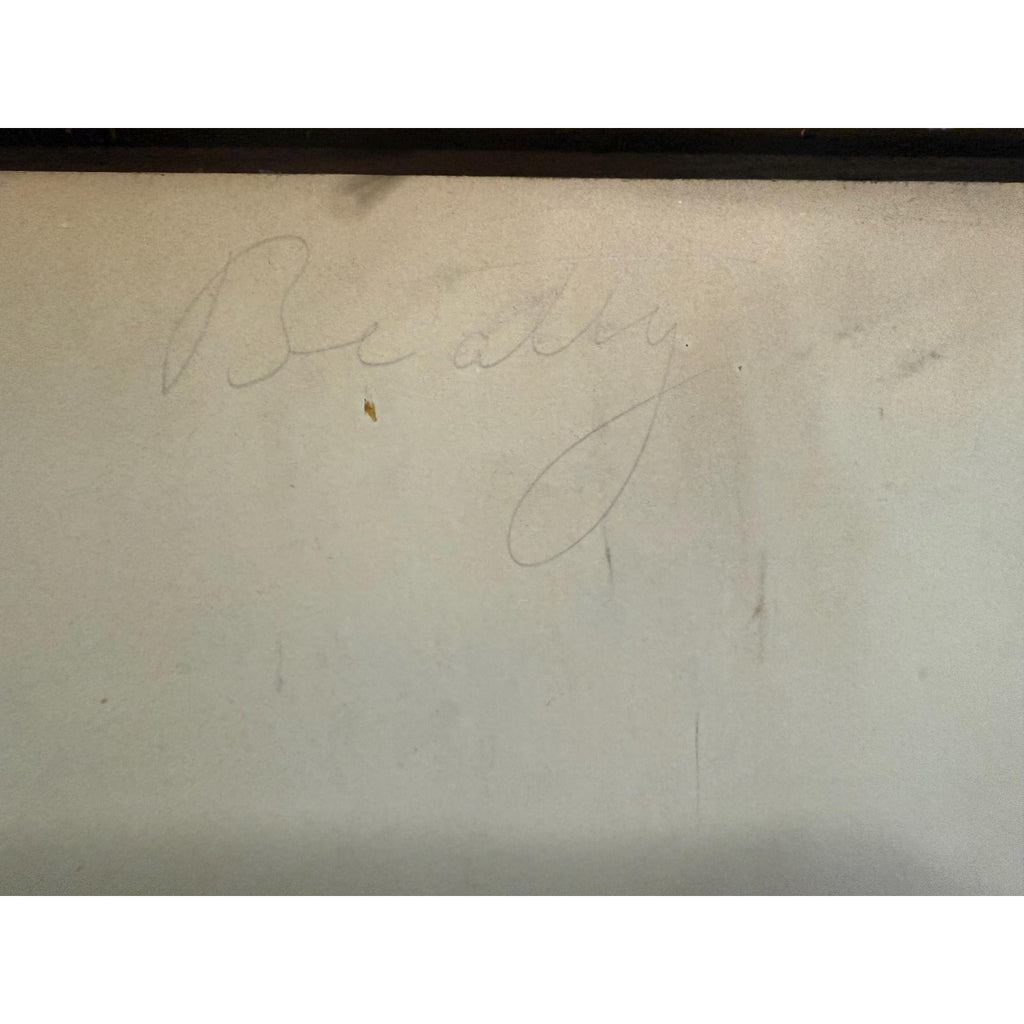 Antique Wood and Composition Frame with Picture