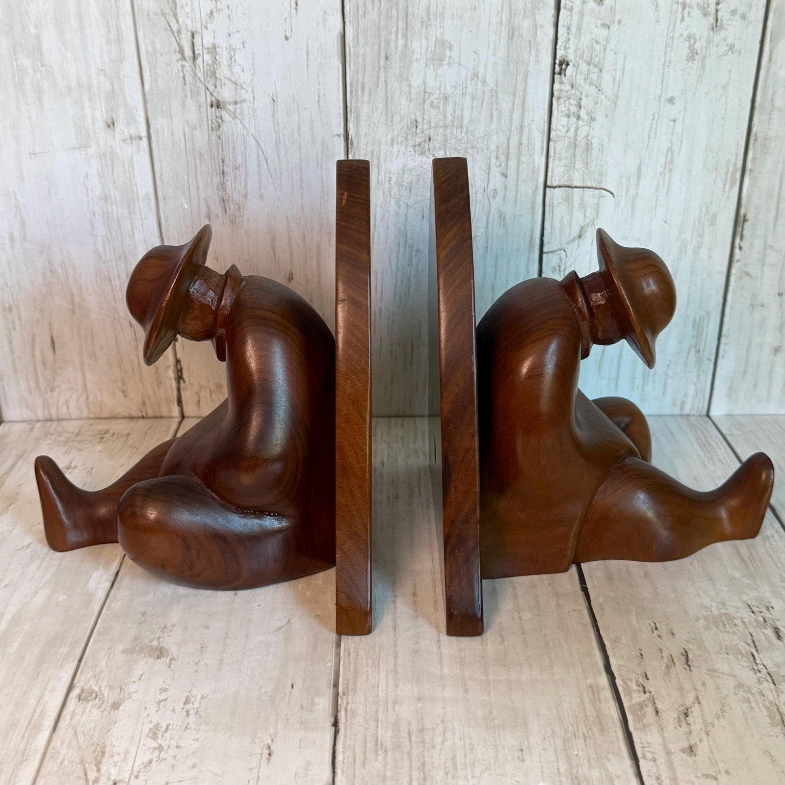 Hand Carved Siesta Bookends