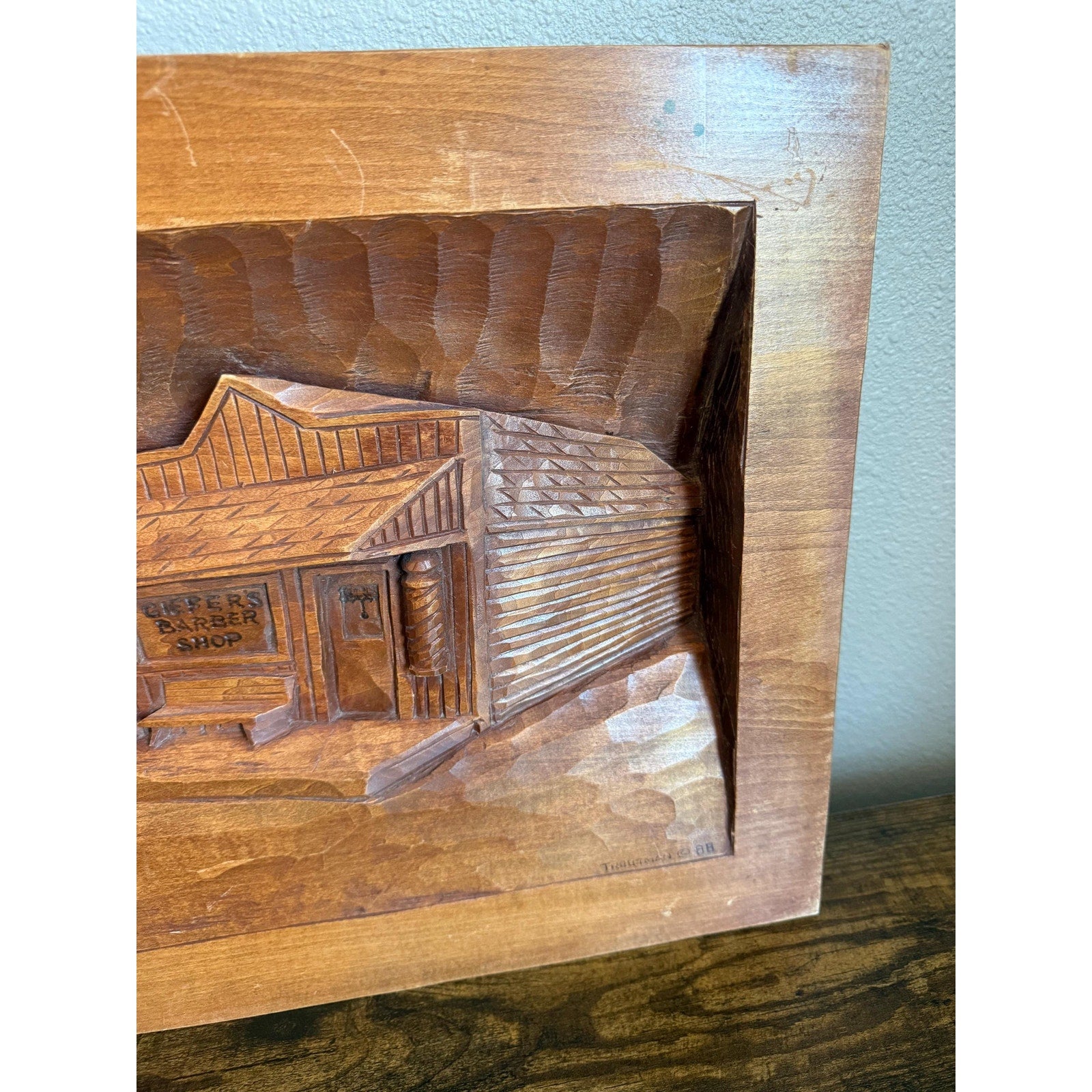 Plaza Center Hand Carved Wood Wall Art by Troutman
