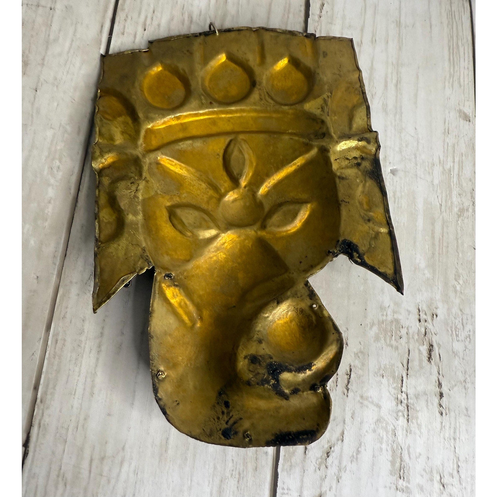 Tibetan Buddhist Ganesh Elephant Head Wall Hanging 7”