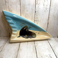 60s MCM Matthew Adams Fin Shaped Seal Ashtray Signed and Numbered
