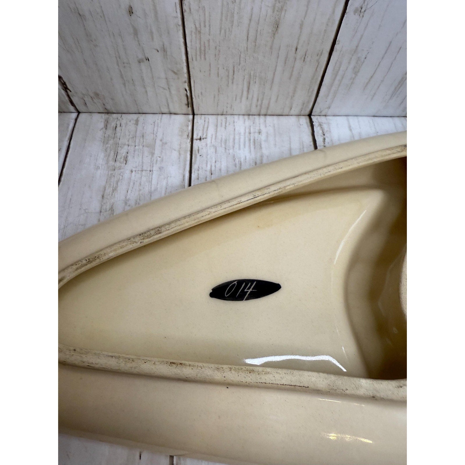 60s MCM Matthew Adams Fin Shaped Seal Ashtray Signed and Numbered
