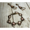Navajo Silver and Mother of Pearl Small Bracelet and Earrings