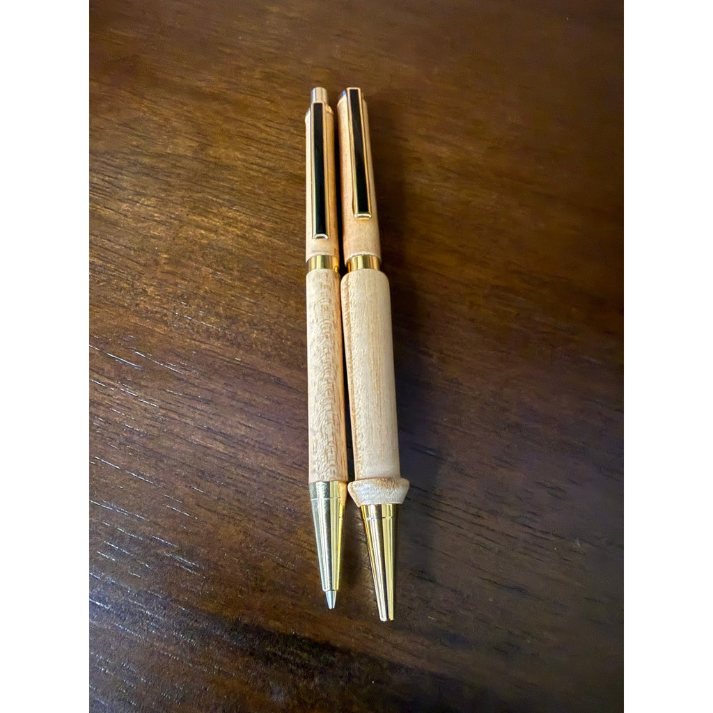 Turned Wood Pen and Pencil Set