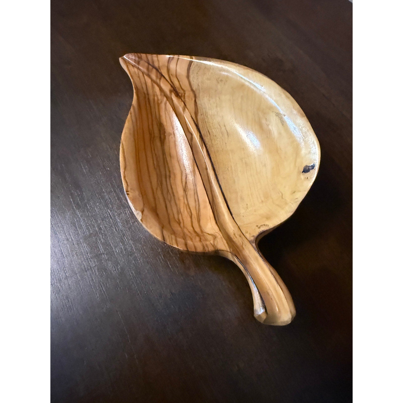 Olive Wood Leaf Tray