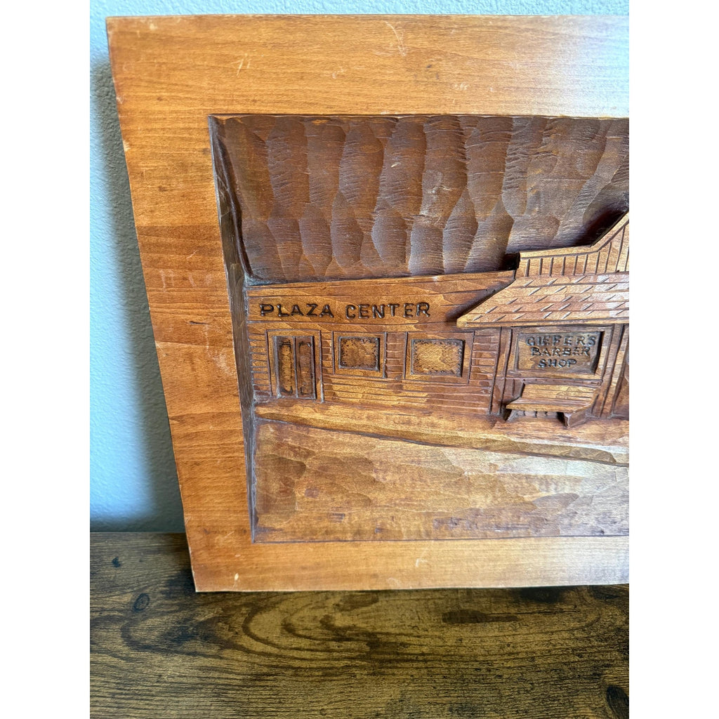 Plaza Center Hand Carved Wood Wall Art by Troutman