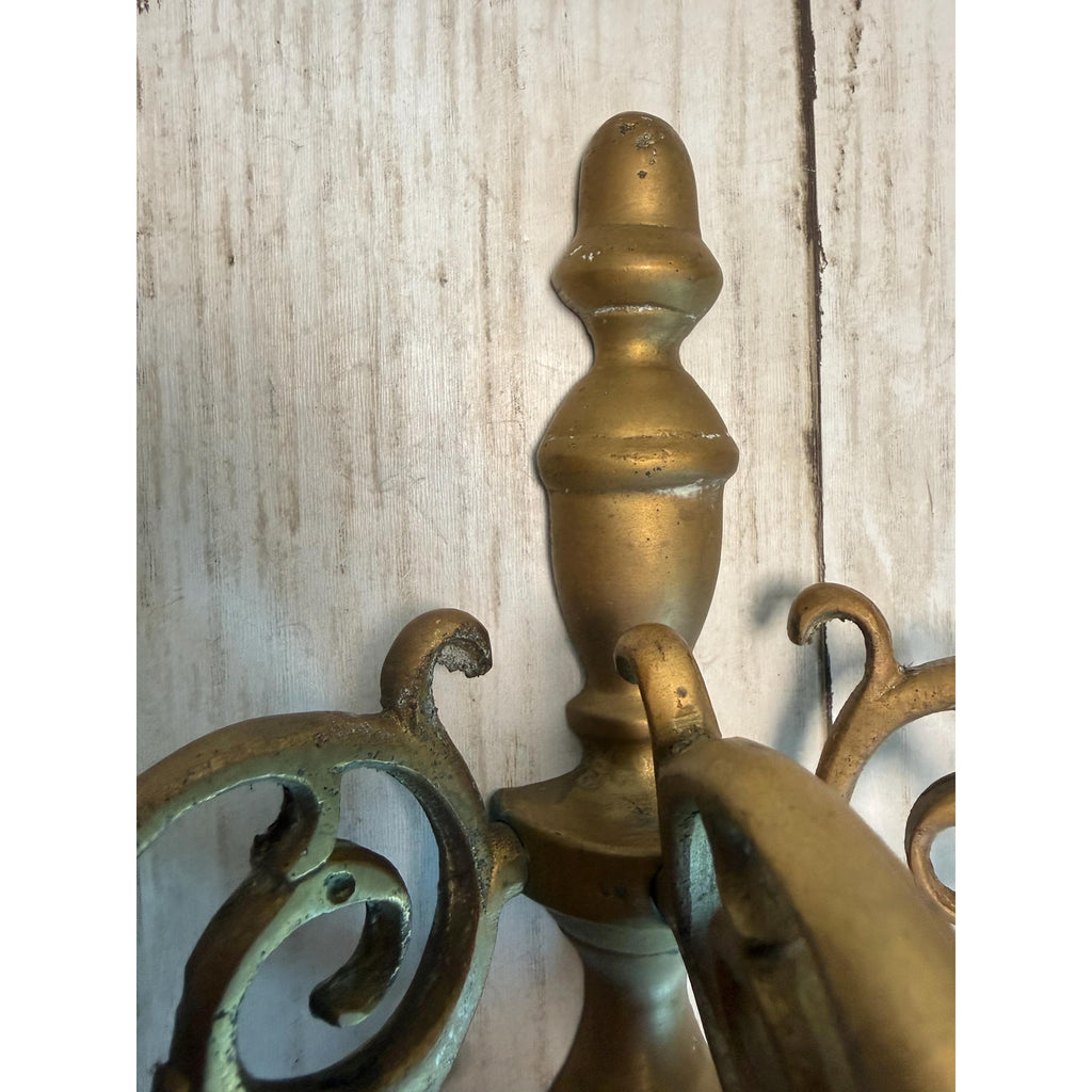 Triple Arm Brass Wall Sconce