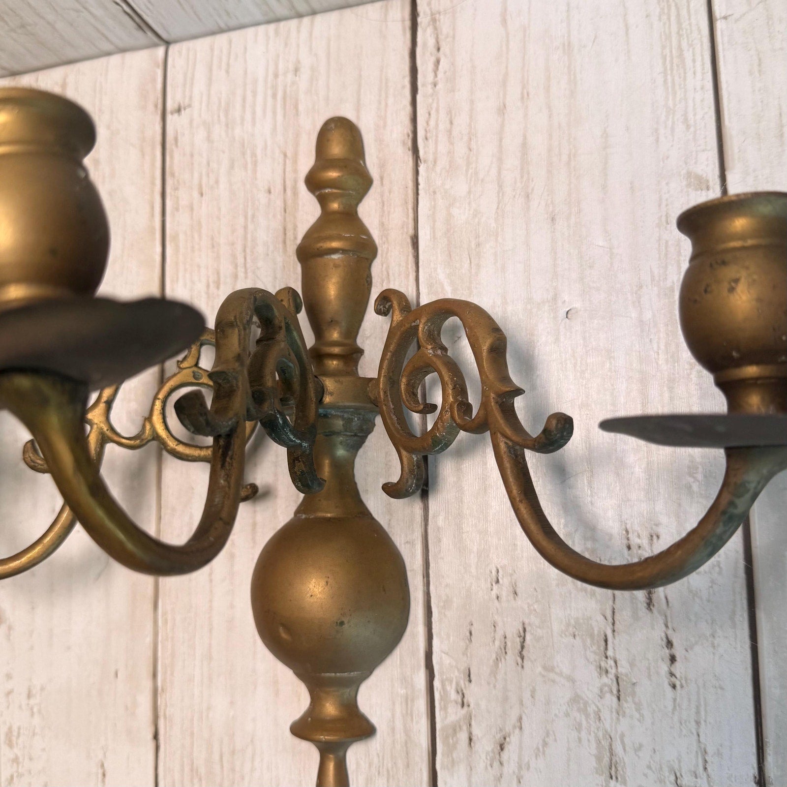 Triple Arm Brass Wall Sconce