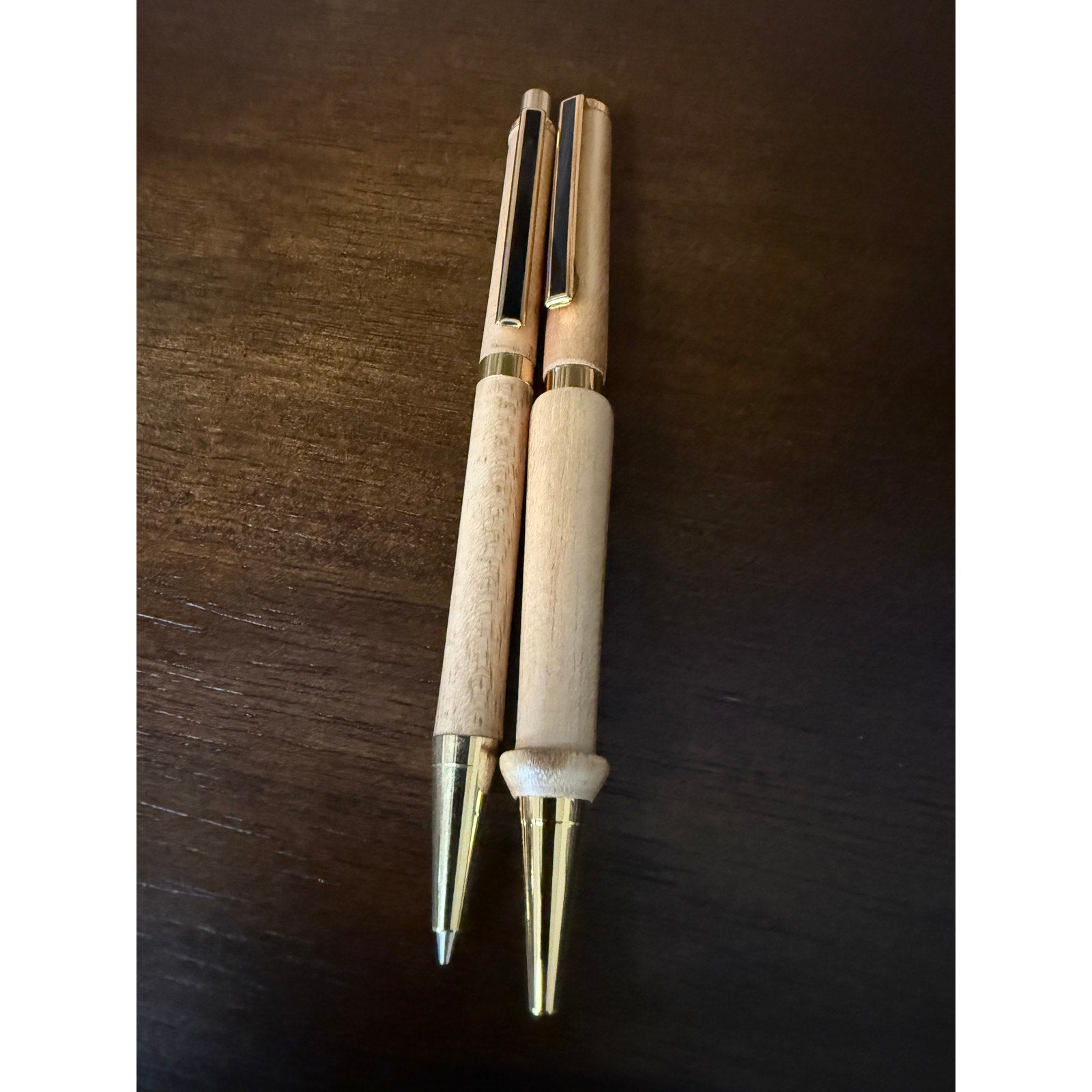 Turned Wood Pen and Pencil Set