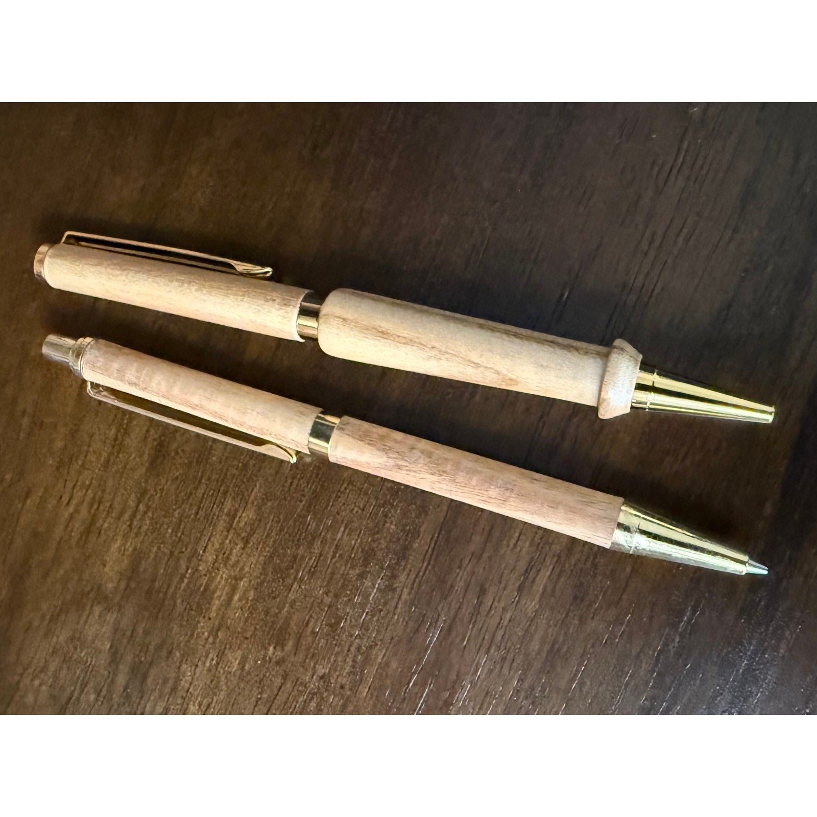 Turned Wood Pen and Pencil Set