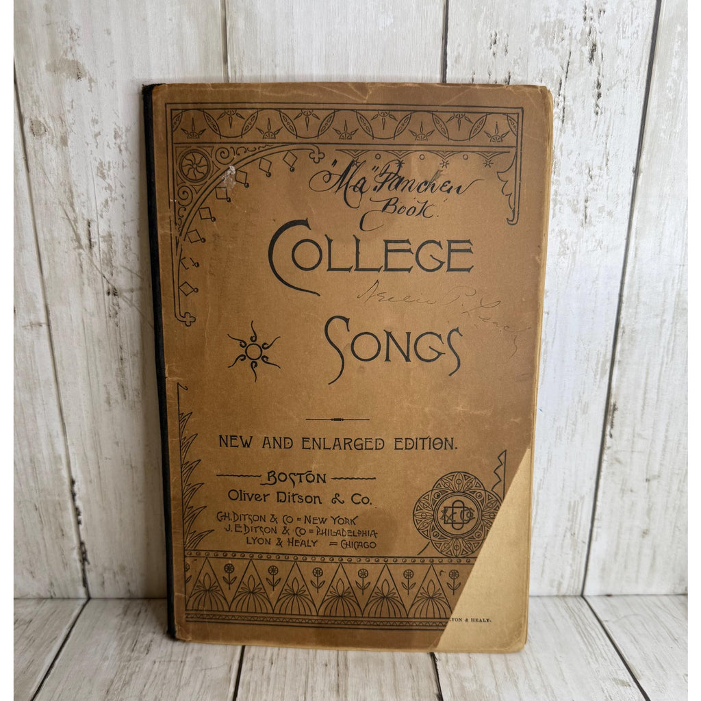 Antique College Sheet Music 1887