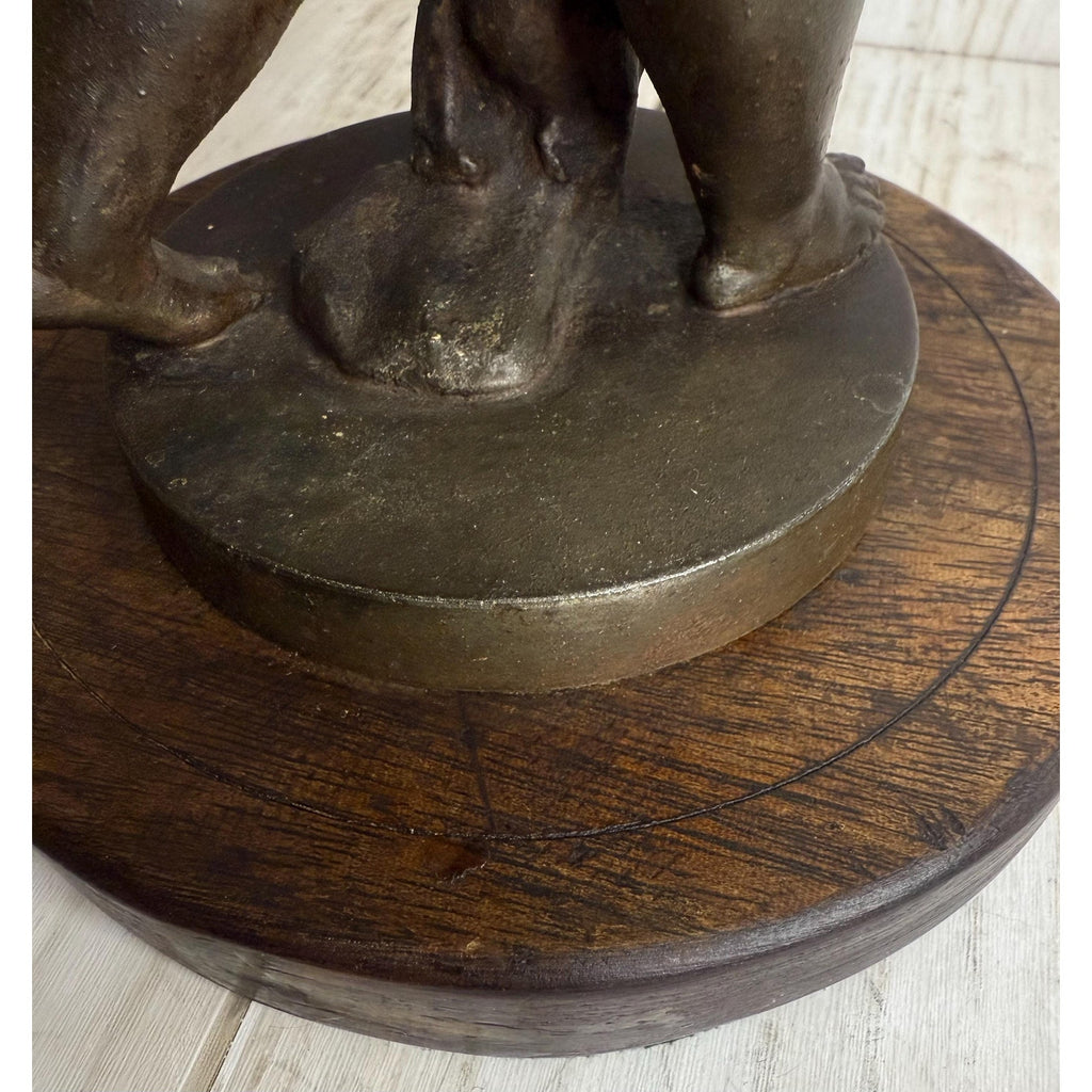 Unique Spelter Cherub Figure Flower Vase