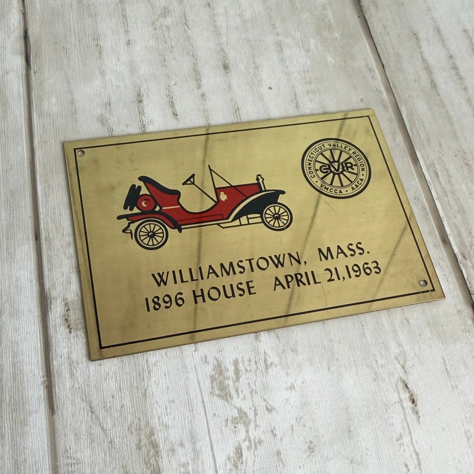 1963  Antique Automobile Club of America (AACA) Connecticut Valley Region (CVR) Dash Plaque
