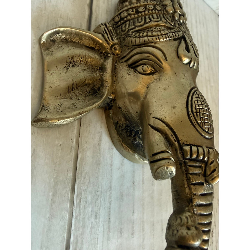 Brass Ganesha Wall Hanging 7 Inches