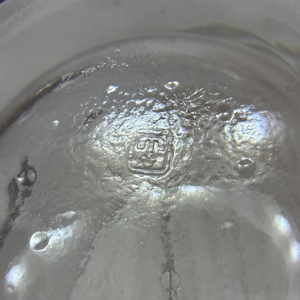 Rare Design - Pair Anchor Hocking Etched Glass Whiskey Glasses