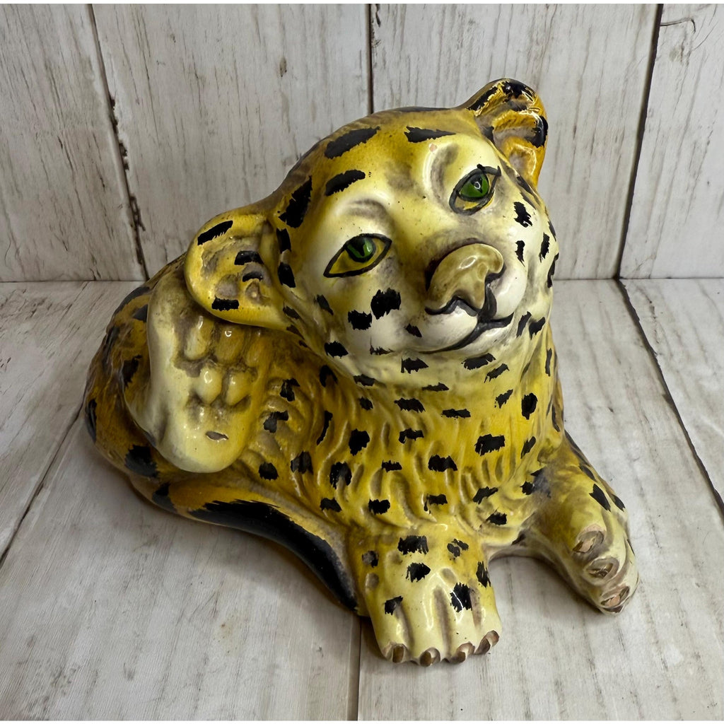 Ceramic Baby Leopard Figurine