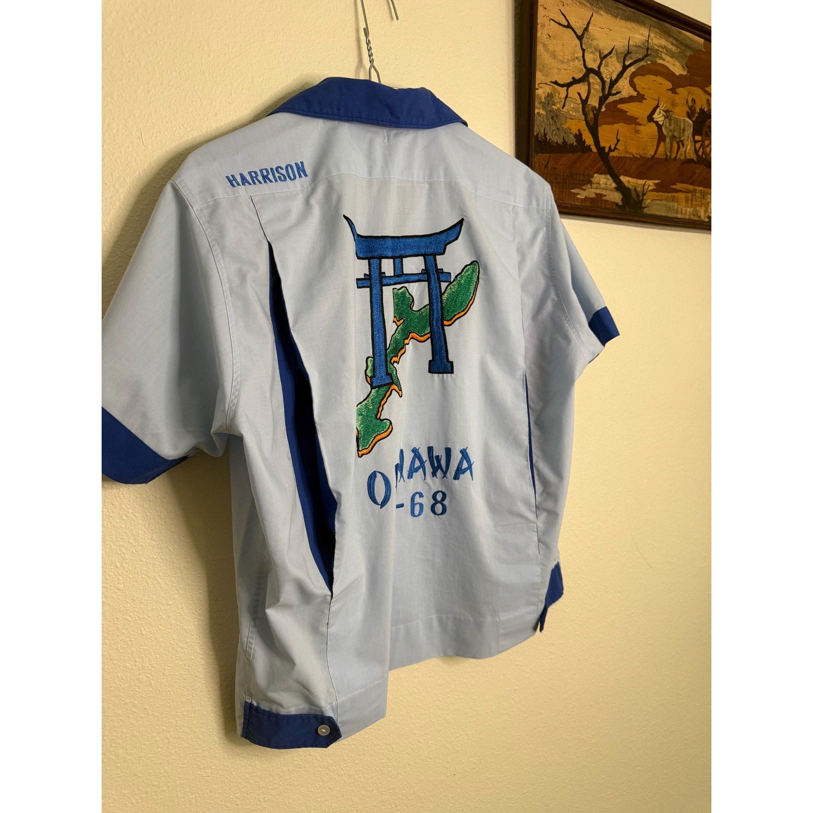 1960’s Japan Okinawa Souvenier Bowling Shirt Small