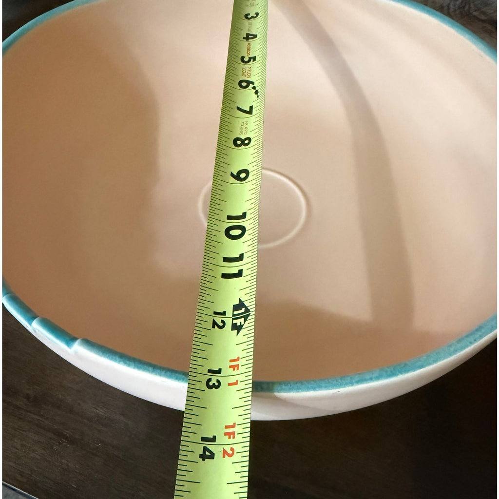 Peach Southwestern Ceramic Serving Bowl by Treasure Craft