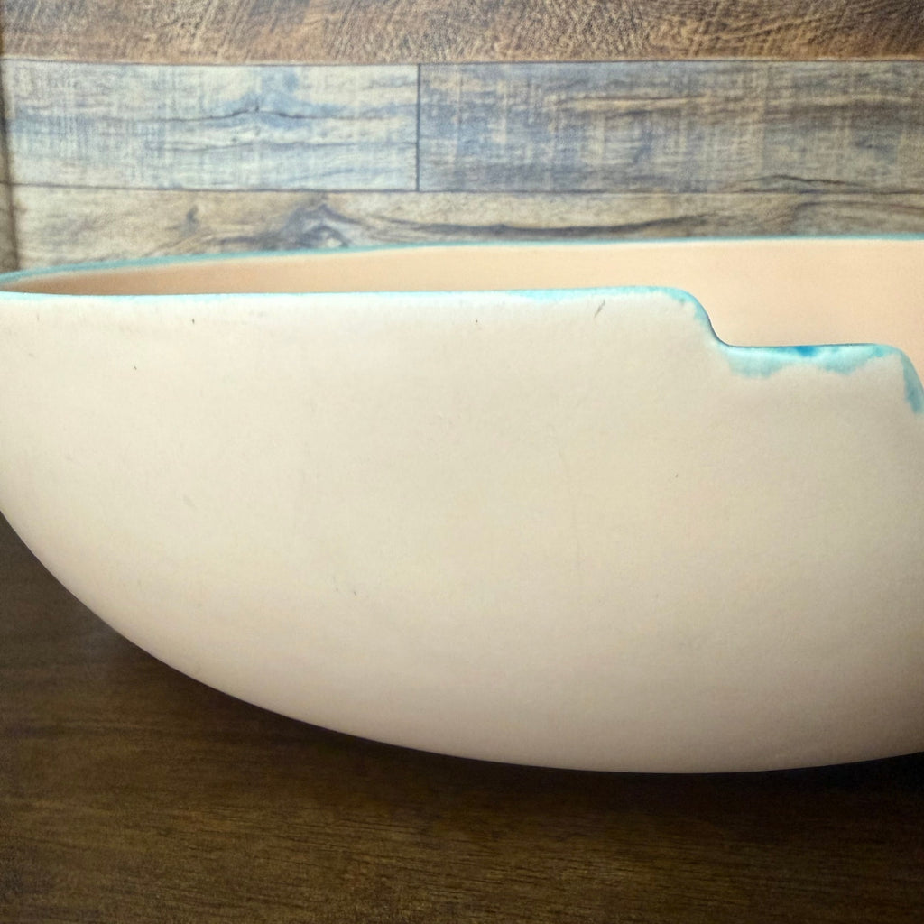 Peach Southwestern Ceramic Serving Bowl by Treasure Craft