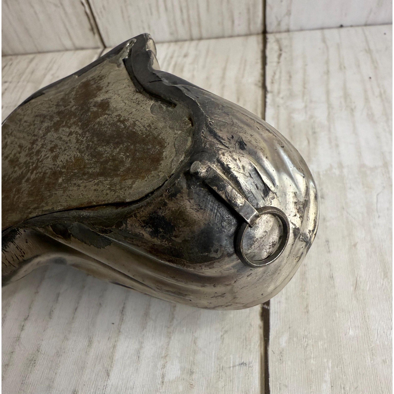 Small JB Jennings Pewter and Silver Coated Mary Wall Figure
