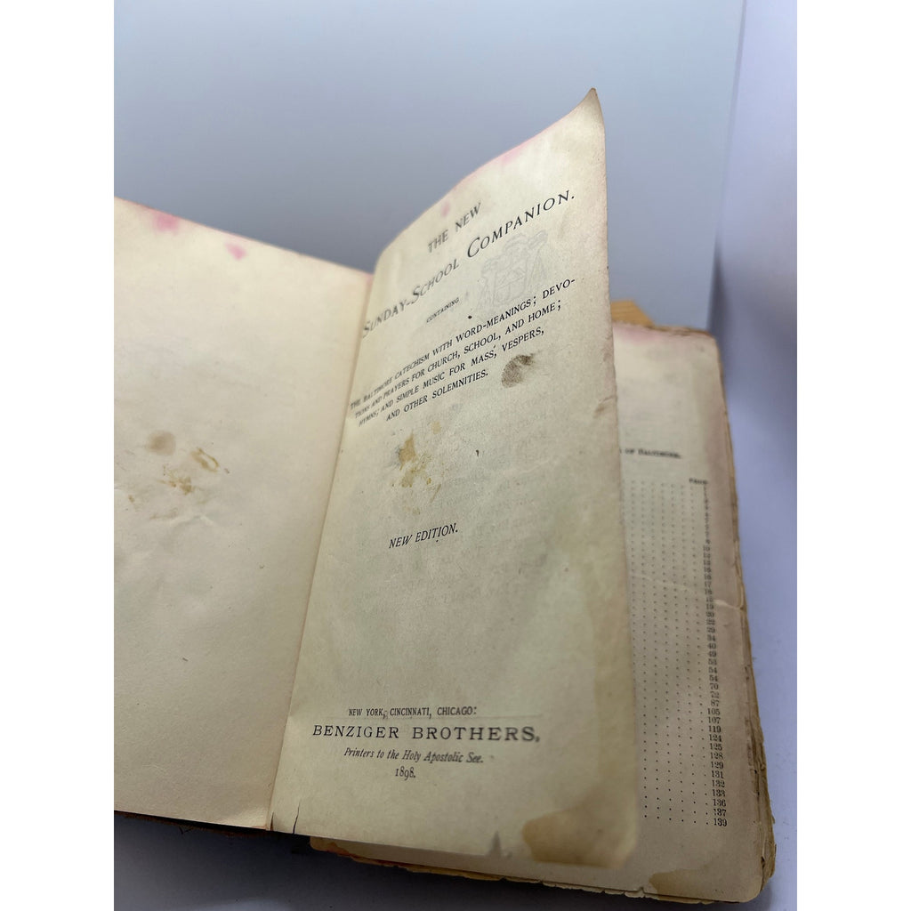 The New Sunday School Companion Book 1888