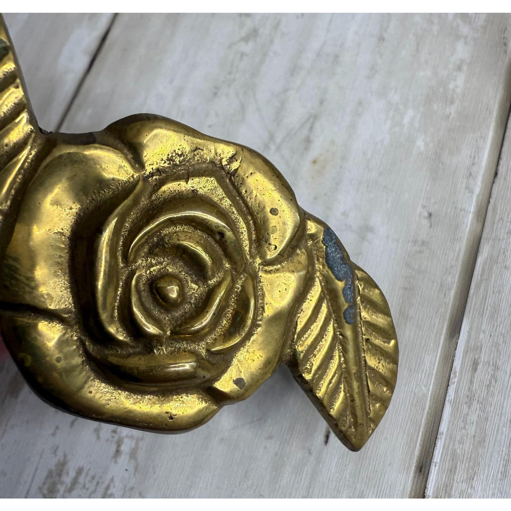 Rose Brass Napkin Rings, set of 4