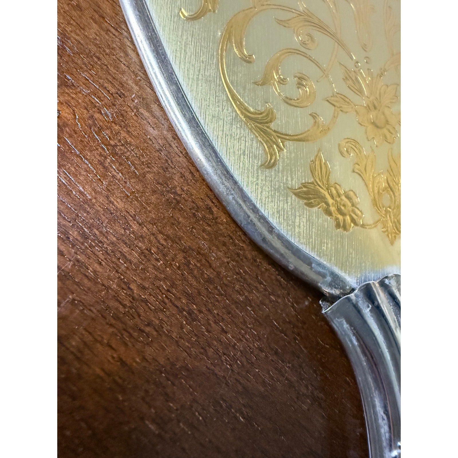Mid-Century Hollywood Regency Style Hand Mirror