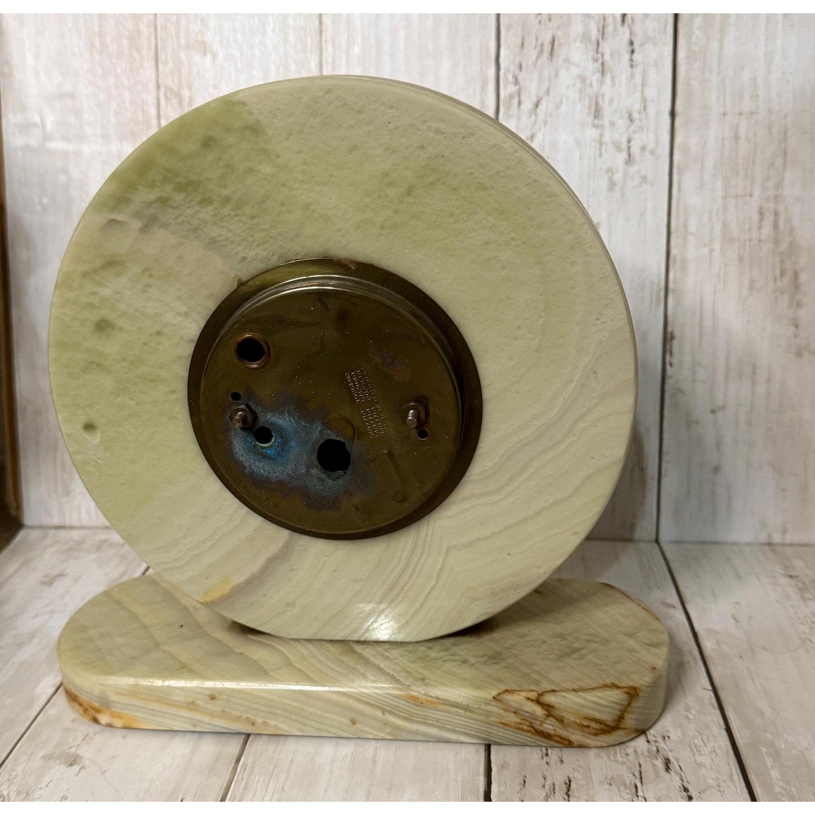 Art Deco Sessions Green Marble Clock