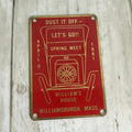1961 Dash Plaque from the Connecticut Valley Region (VMCCA/AACA) for a Spring Meet held at William's House in Williamsburgh, Massachusetts, on April 9, 1961
