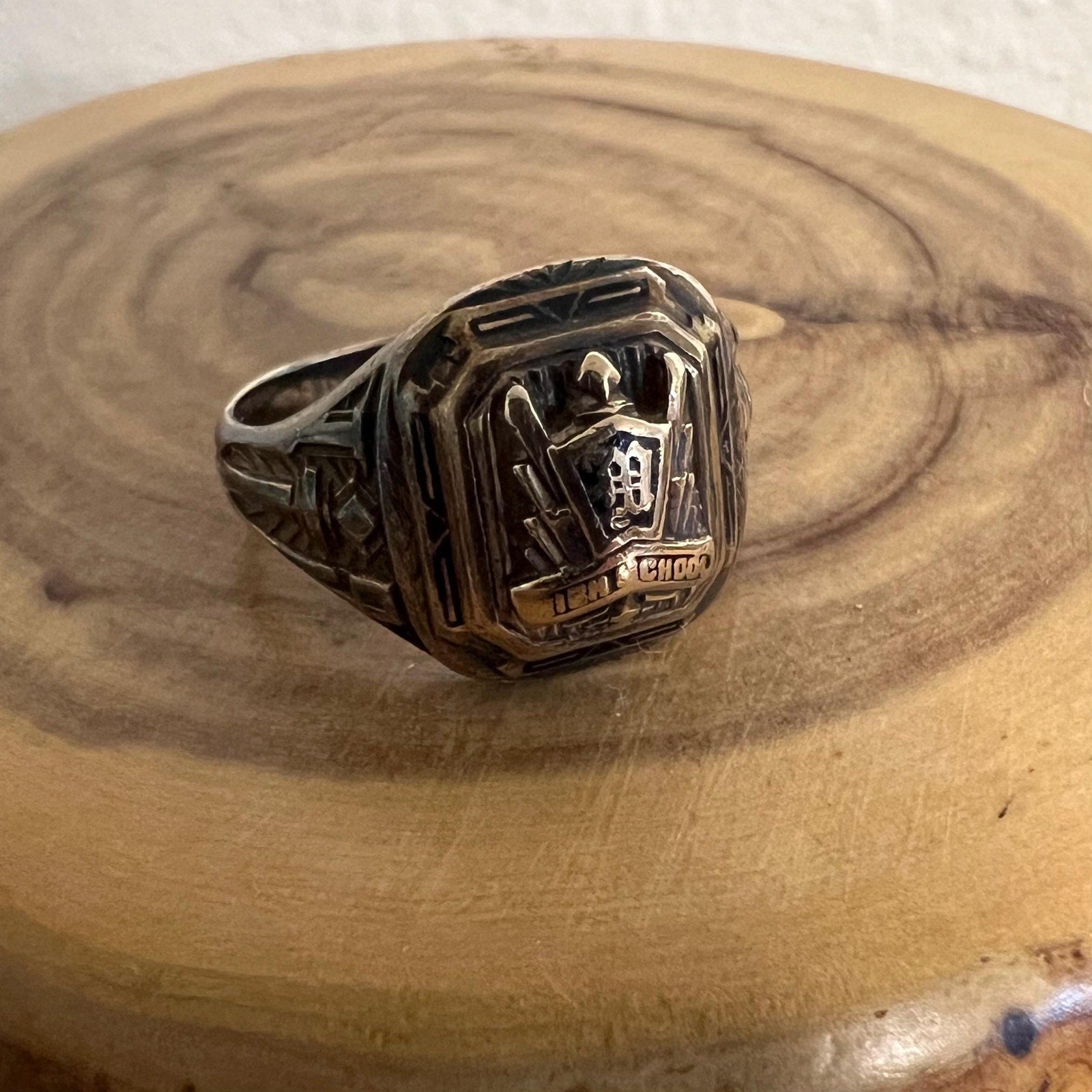 1934 Herff Jones 10k and Sterling Class Ring Size 7.5