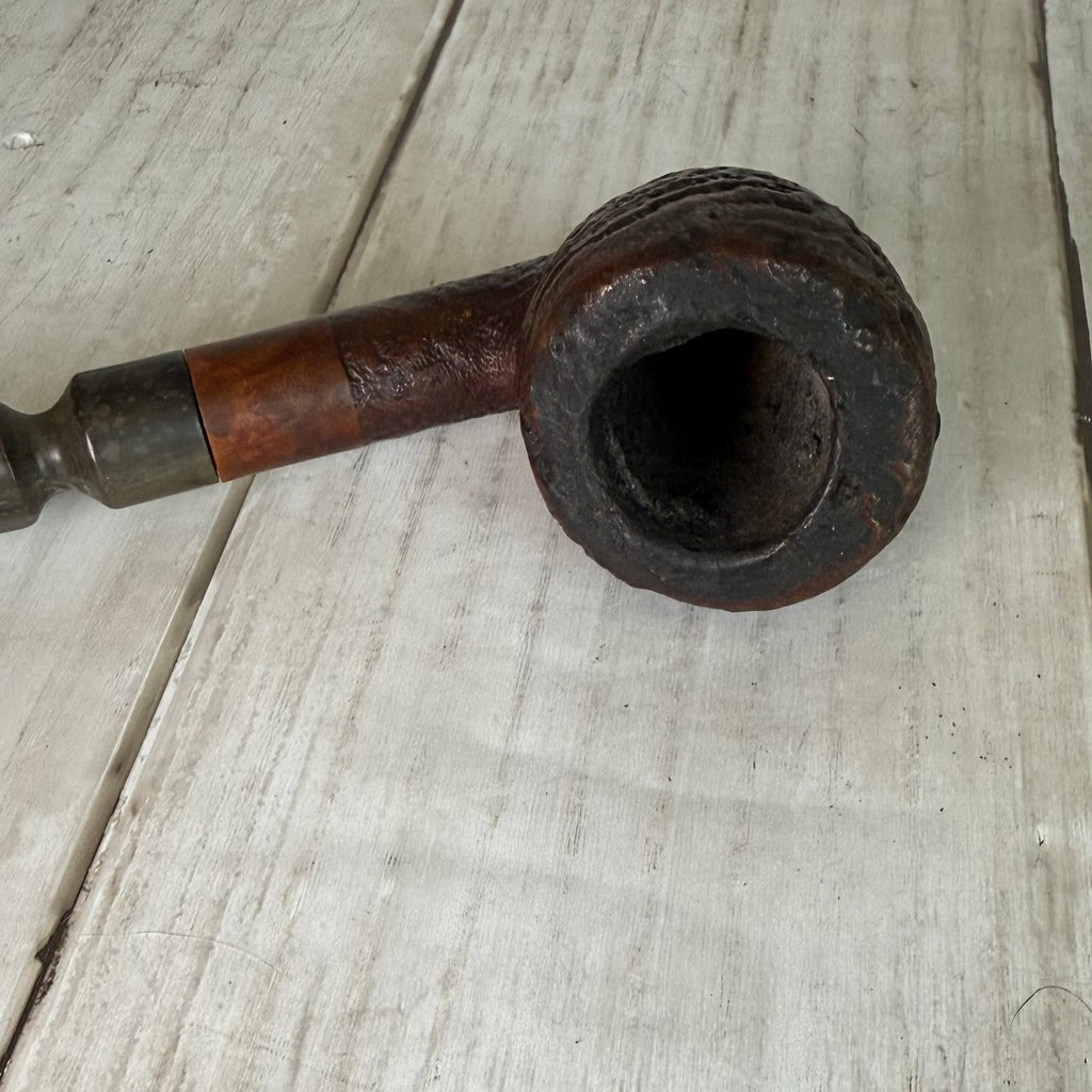 Rusticated Hjerte-Brier (Heart-Briar) Tobacco Pipe