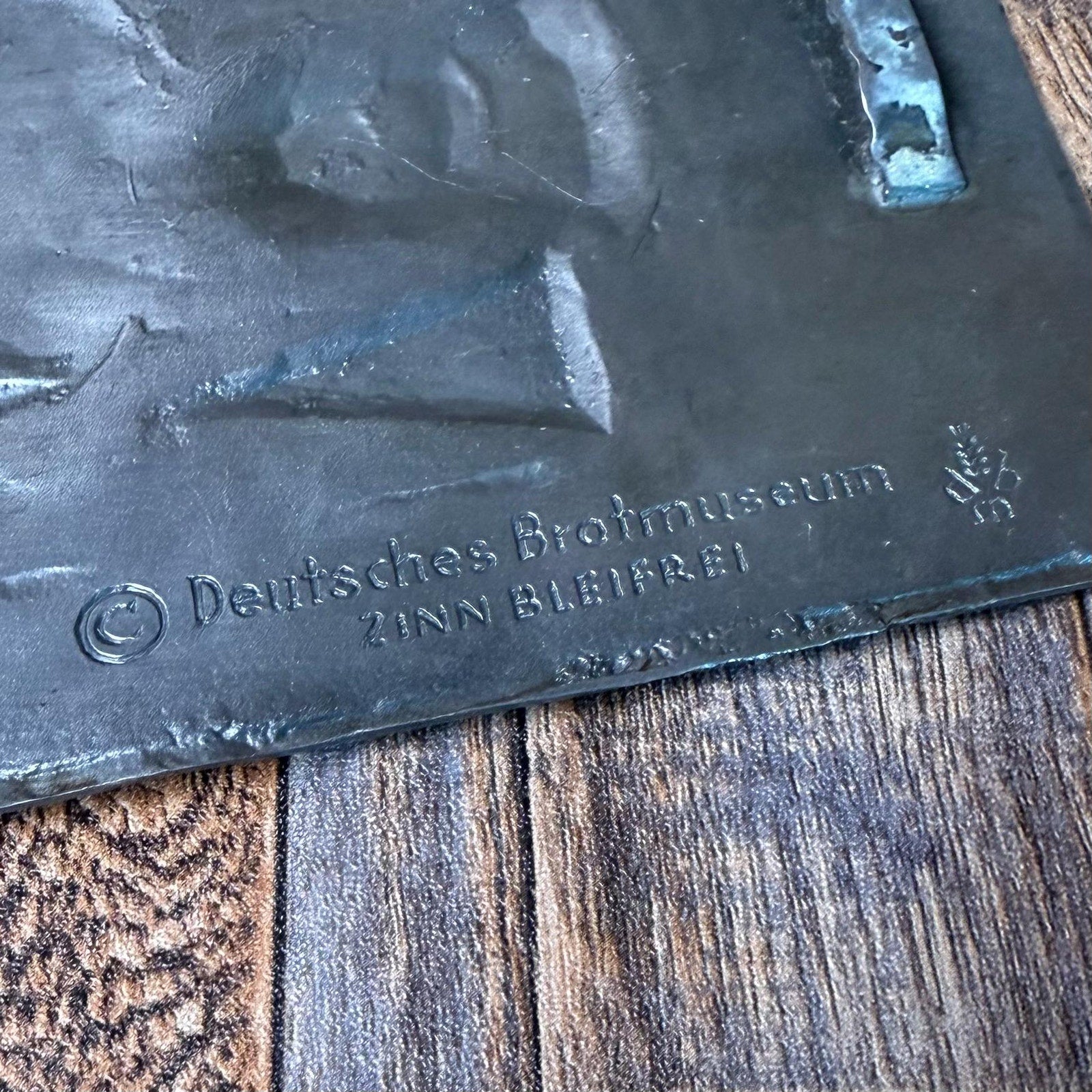 Deutsches Brotmuseum Pewter Bread Mold with Woman Design