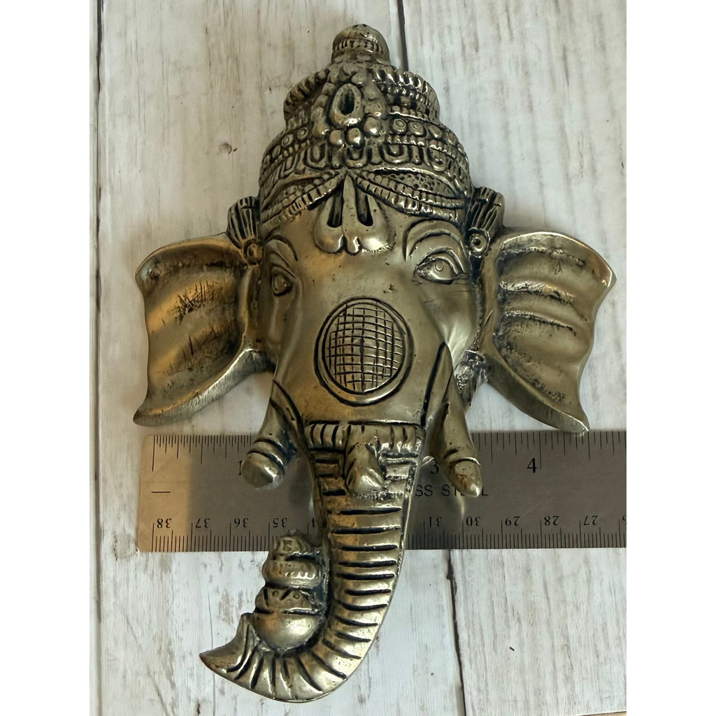 Brass Ganesha Wall Hanging 7 Inches