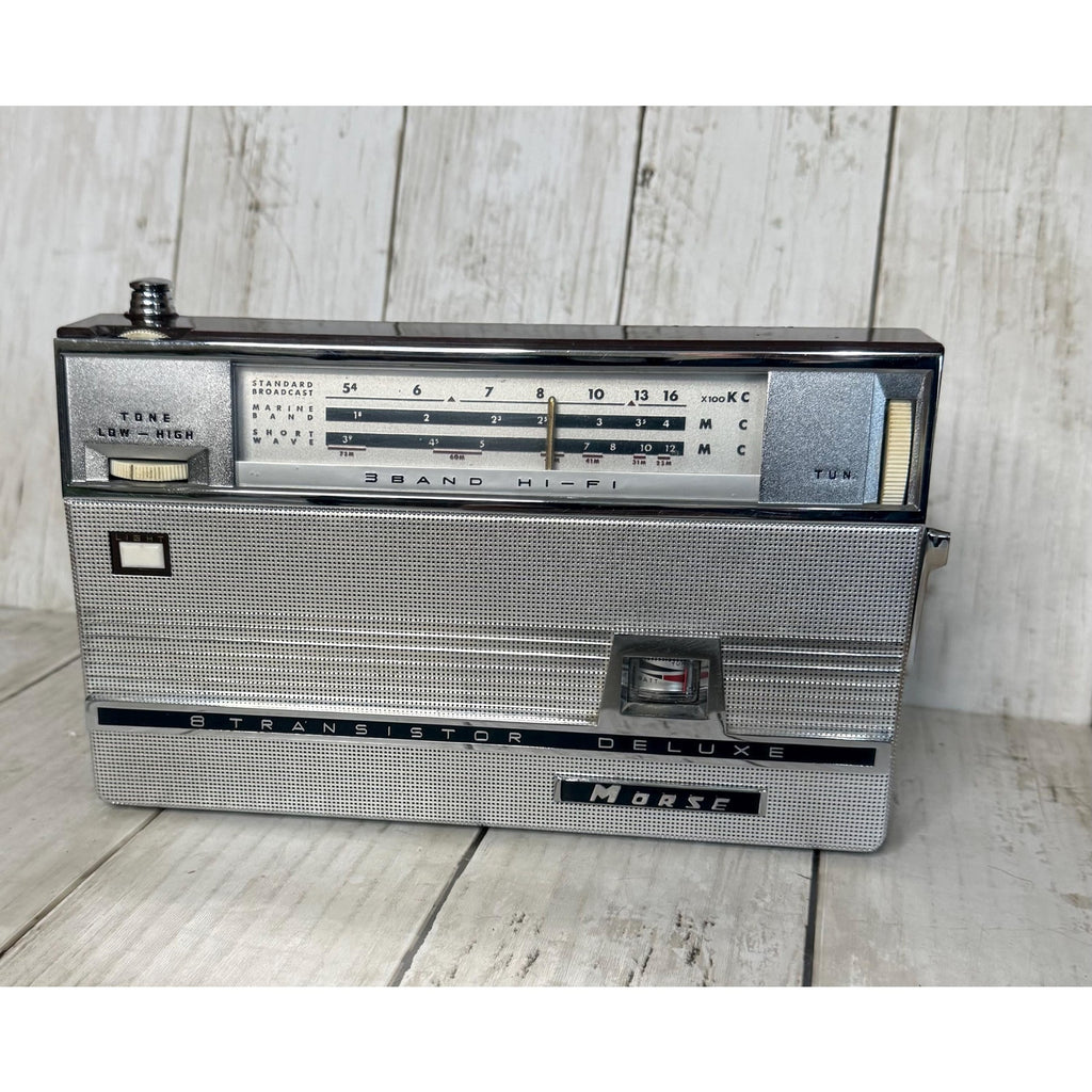 Morse Transistor Radio with Leather Case