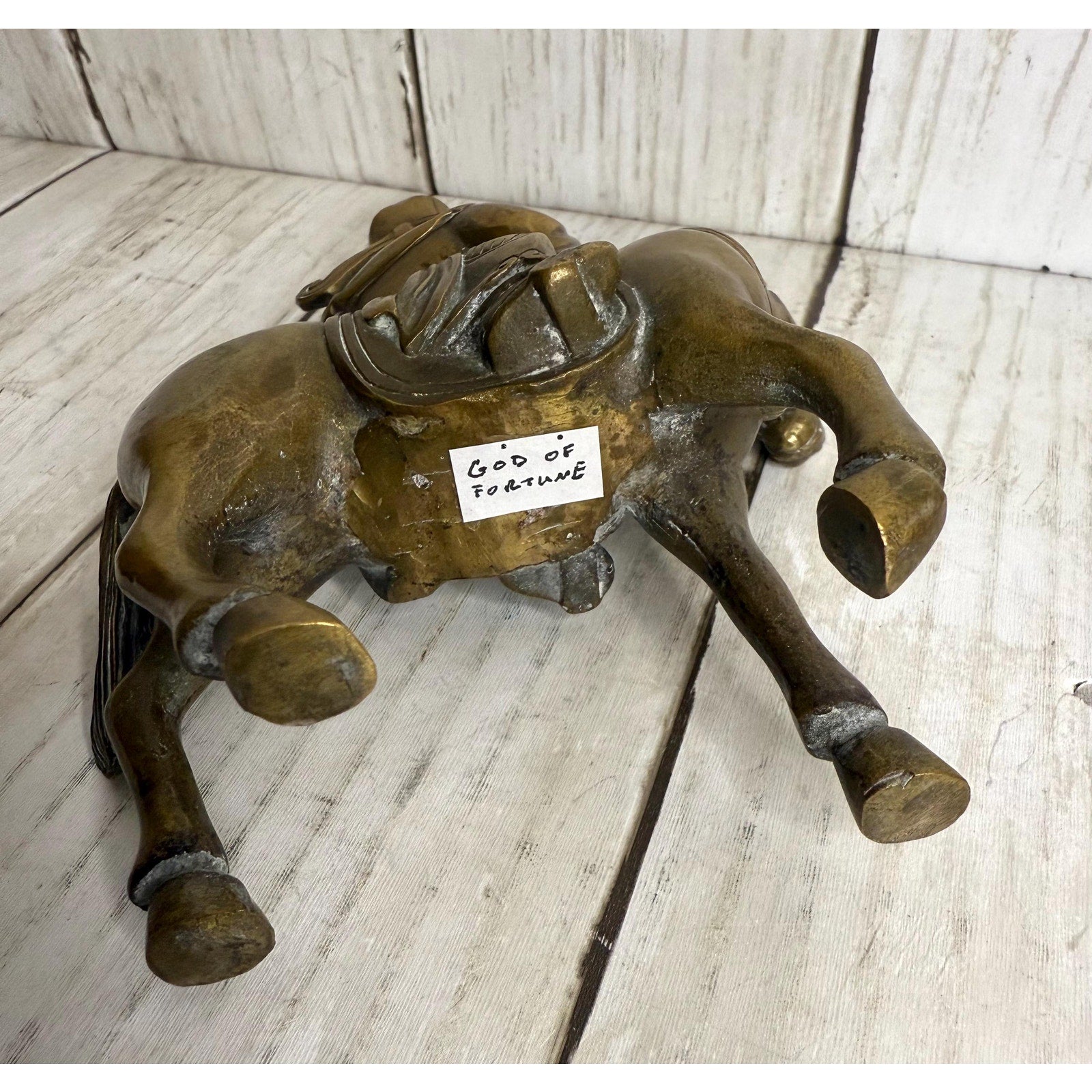 Small Bronze God of Fortune on Horseback