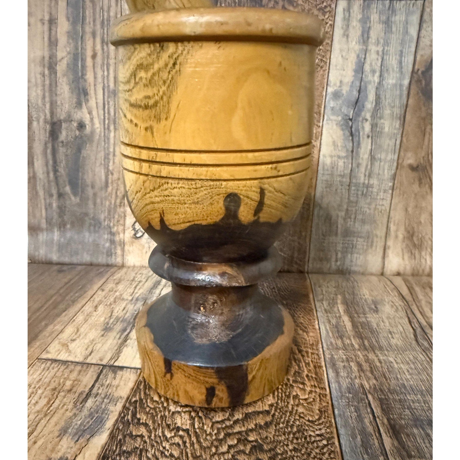 Turned Wood Mortar and Pestal