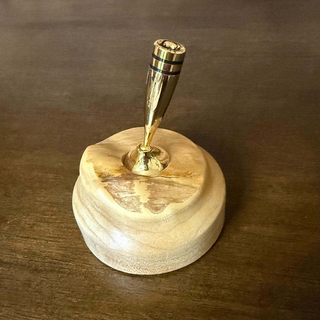 Hand Turned Natural Wood Pen Holder