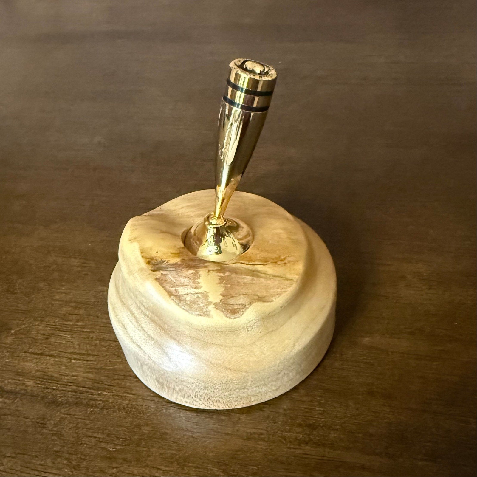 Hand Turned Natural Wood Pen Holder