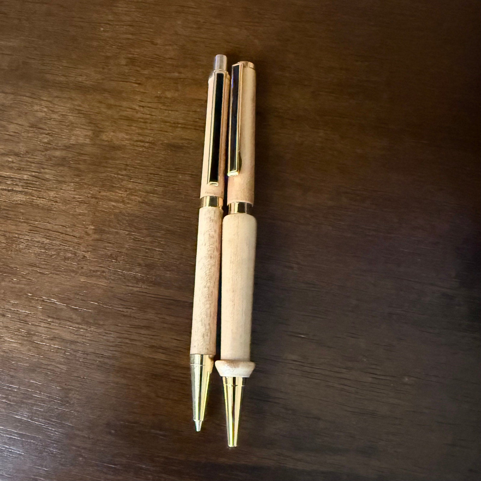 Turned Wood Pen and Pencil Set