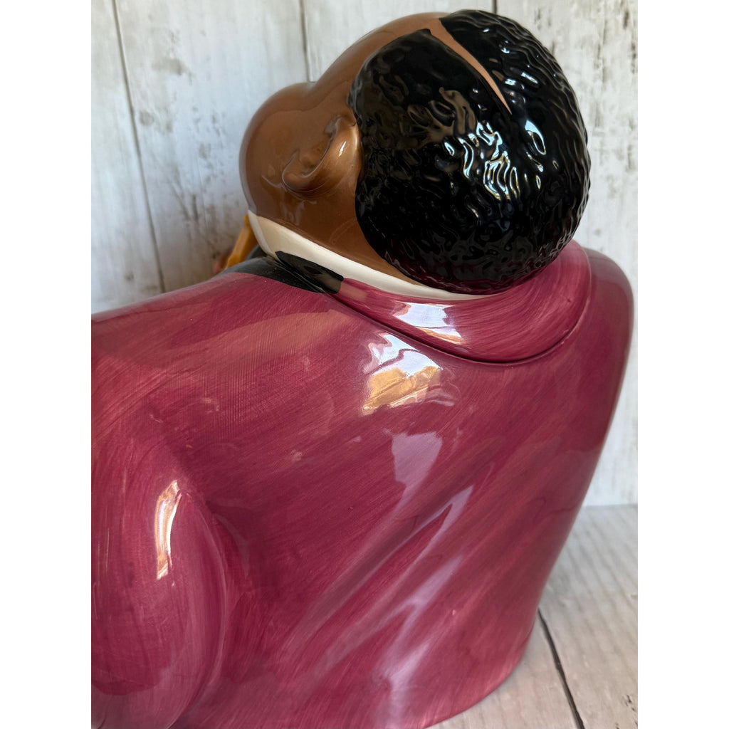 1996 Clay Art Cookie Jar - Saxophone Man Jazz Player - Chip