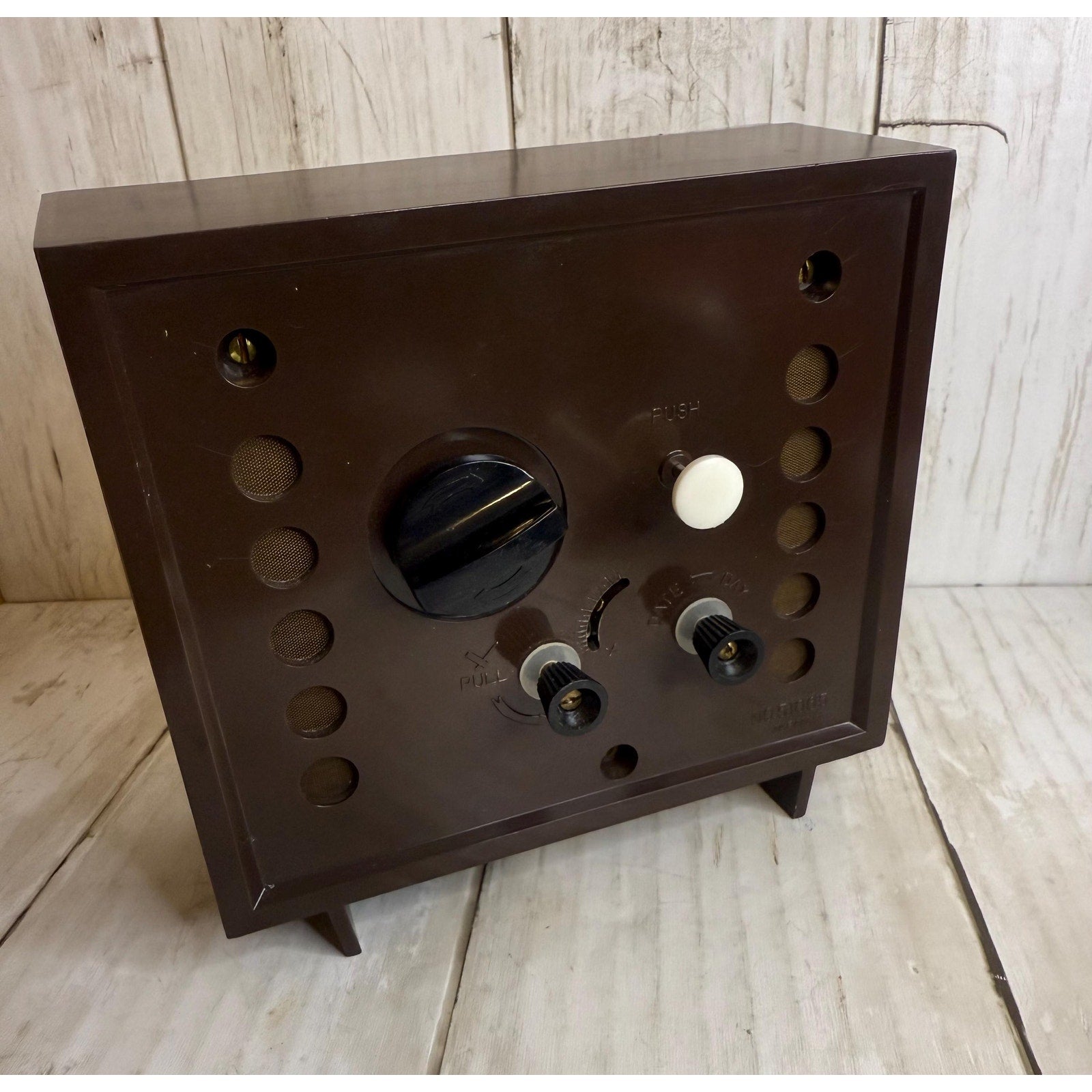 MCM Elgin Wind Up Date and Time Alarm Clock