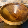 Turned Wood Pedestal Serving Bowl