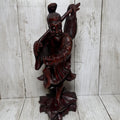 Chinese Hand Carved Rosewood Figurine of Fisherman