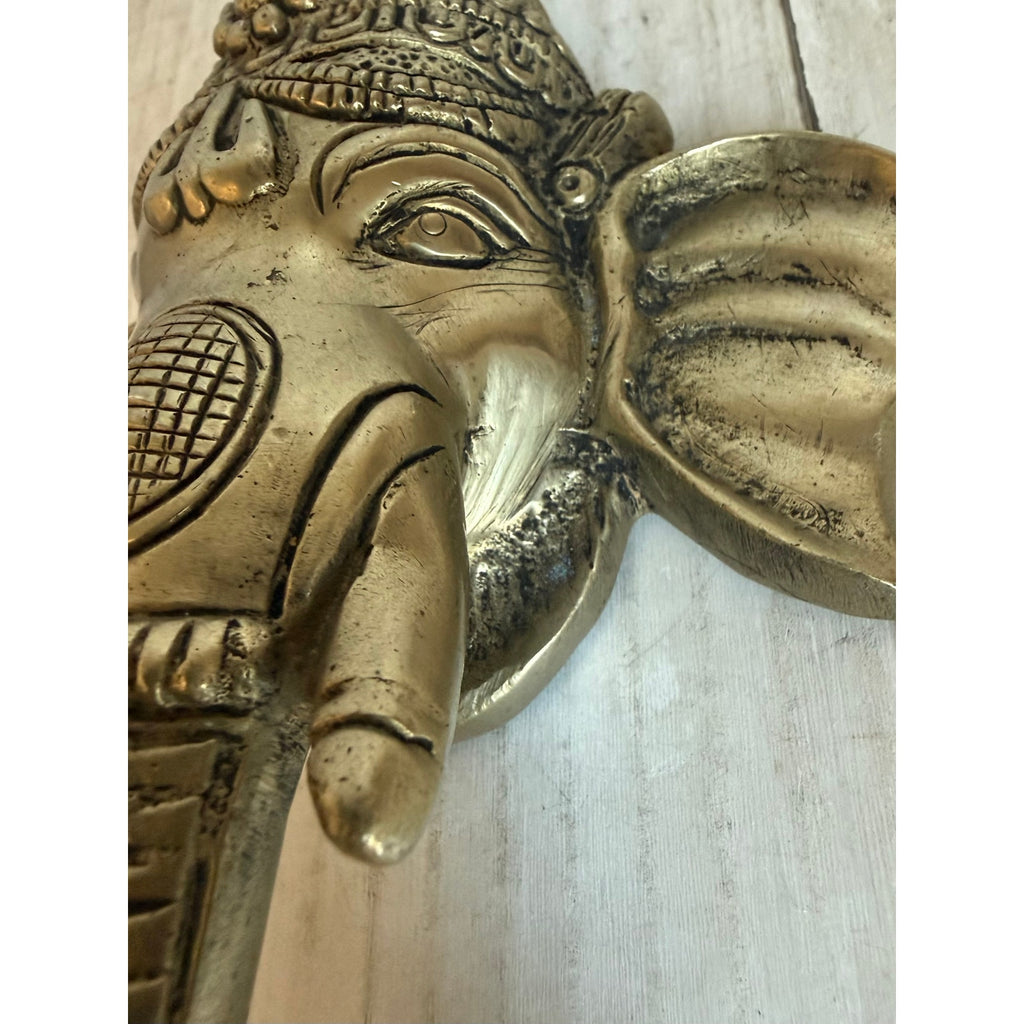 Brass Ganesha Wall Hanging 7 Inches