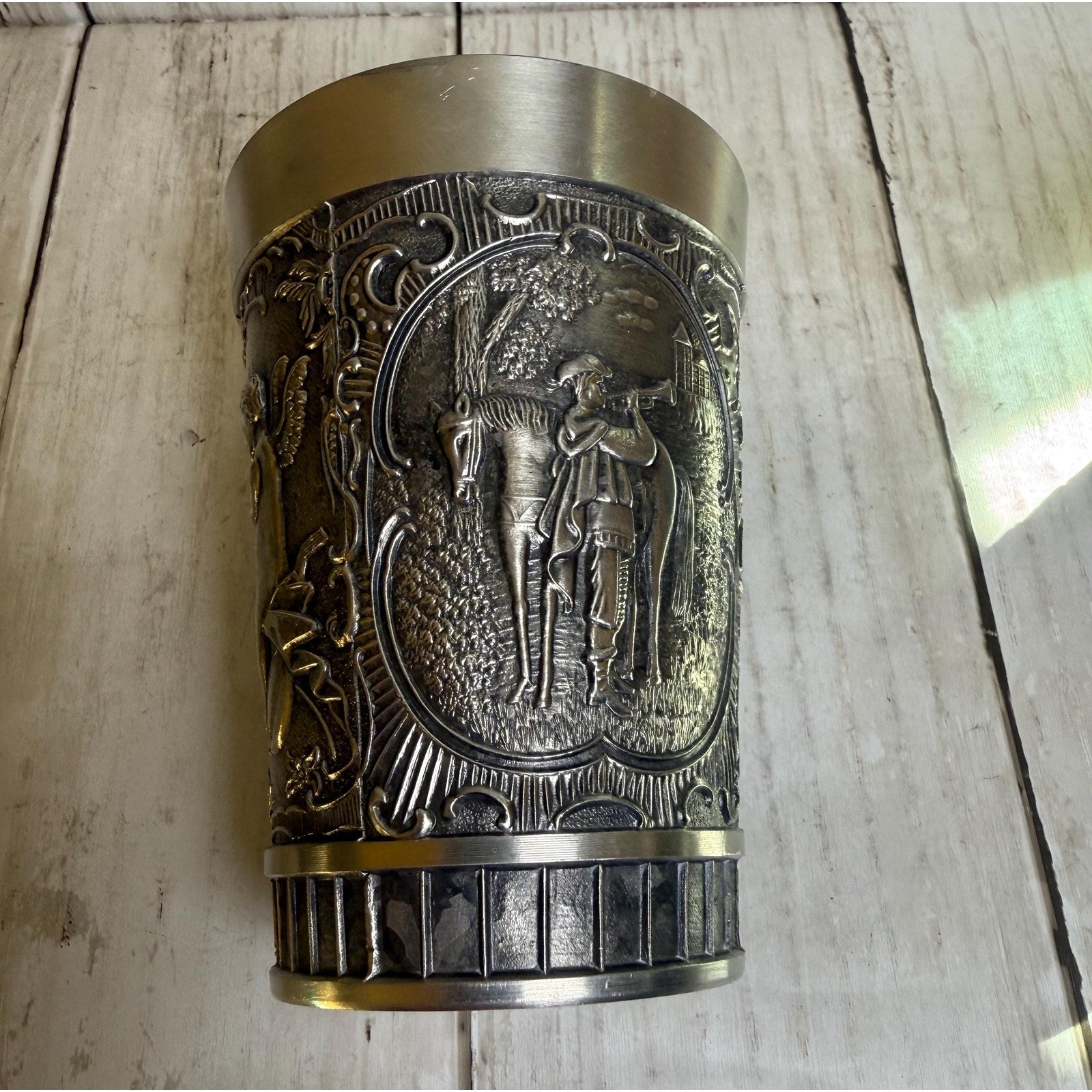 Set of 3 German Pewter Cups - Grenningloh and Zinn Becker
