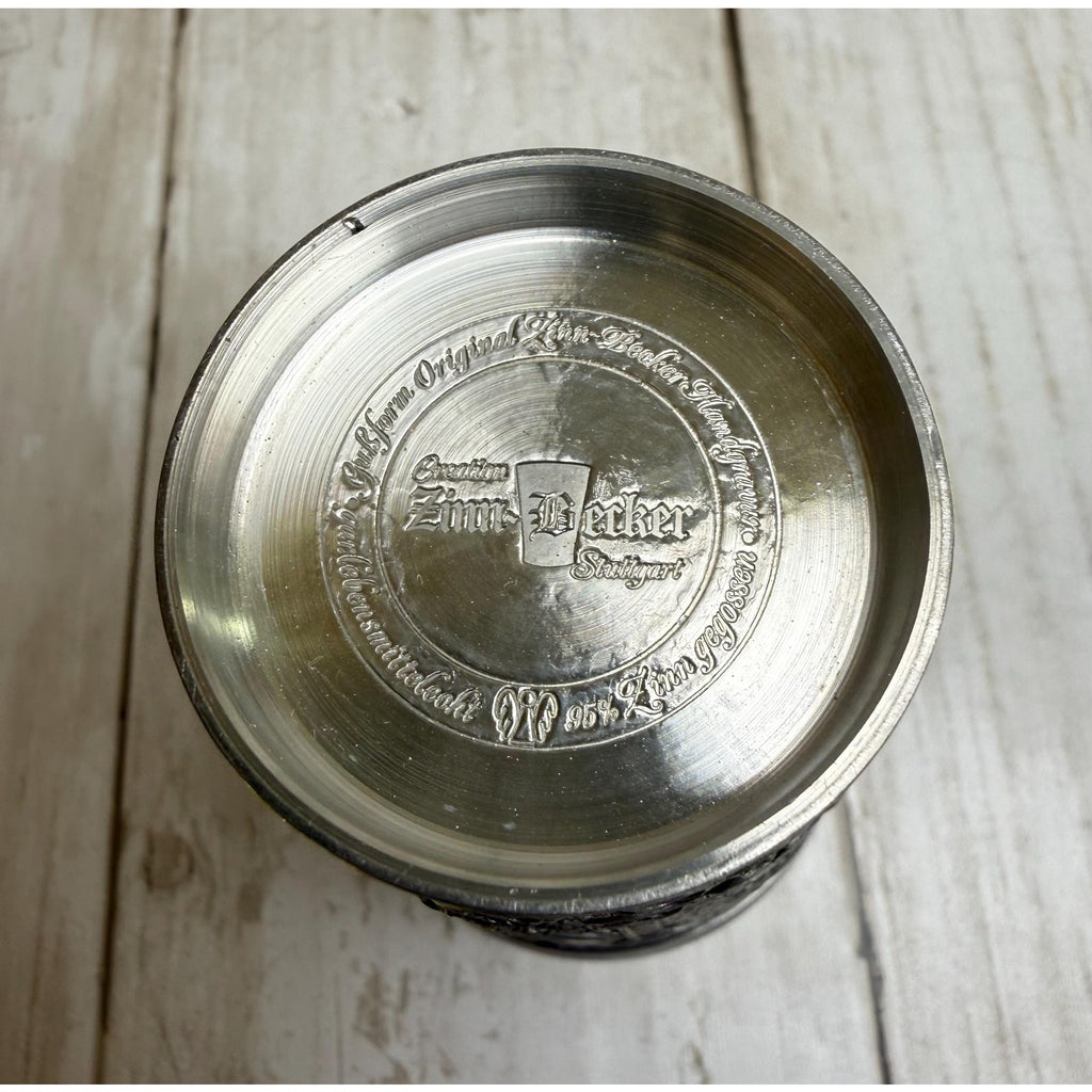 Set of 3 German Pewter Cups - Grenningloh and Zinn Becker