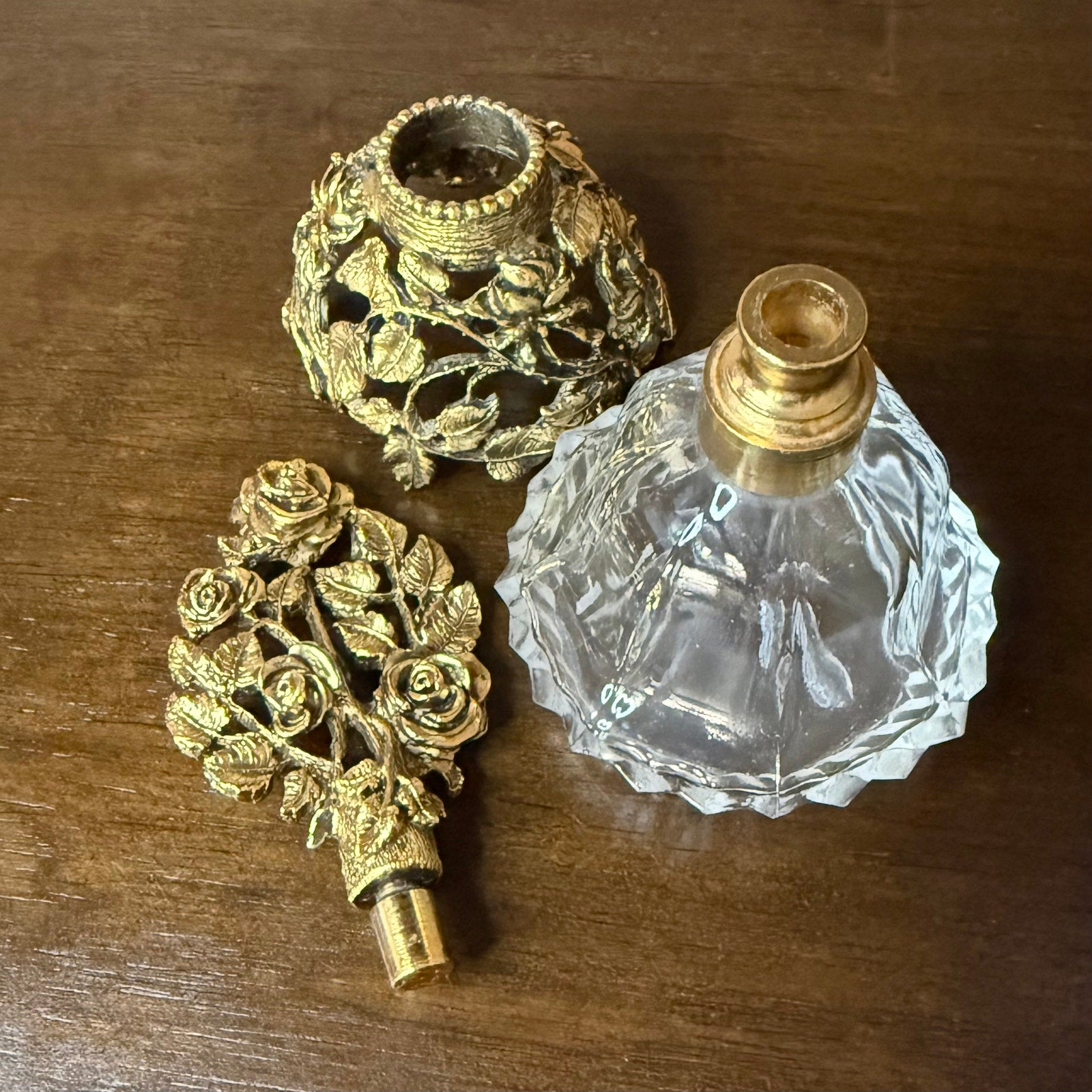 Matson Ormolu Rose Perfume Bottle