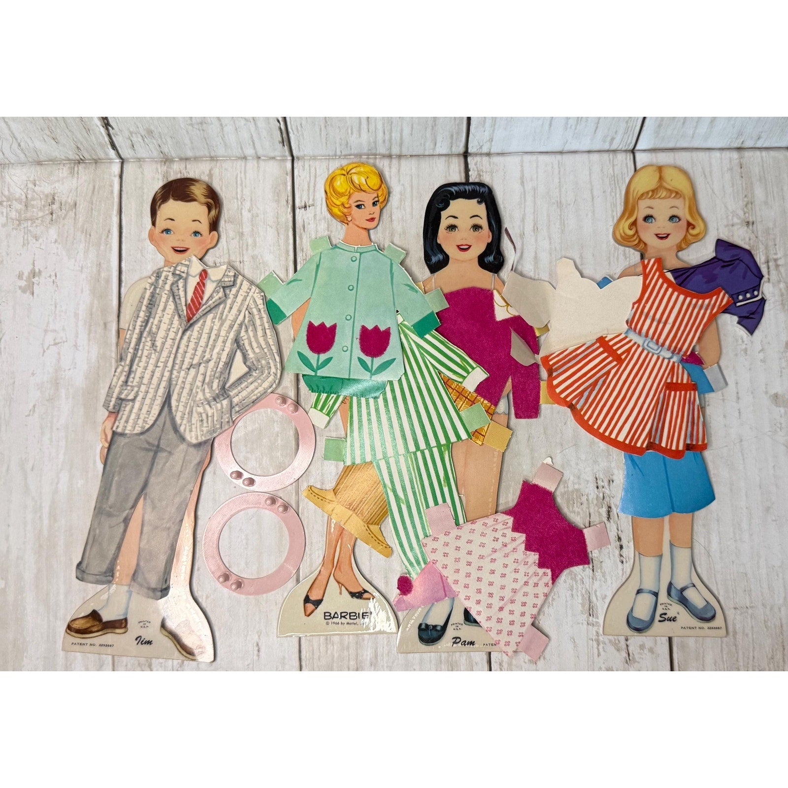 Barbie Paper Dolls in Barbie and Francie Box