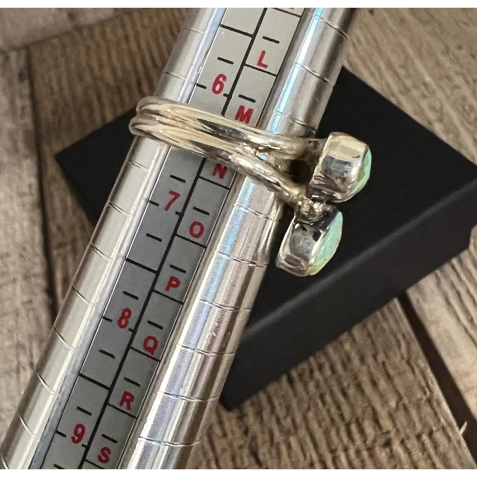 Navajo Silver and Turquoise 3 Stone Trifecta Ring