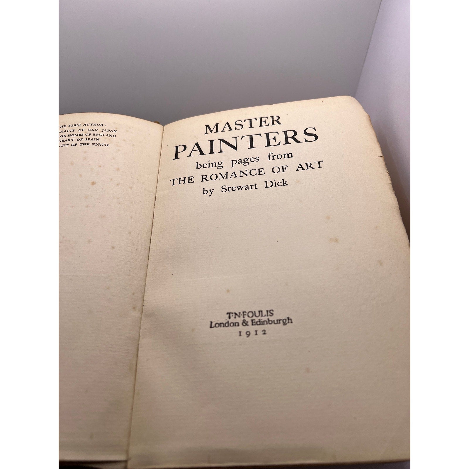 Master Painters and Stories of Their Romantic Lives by Dick Stewart 1912
